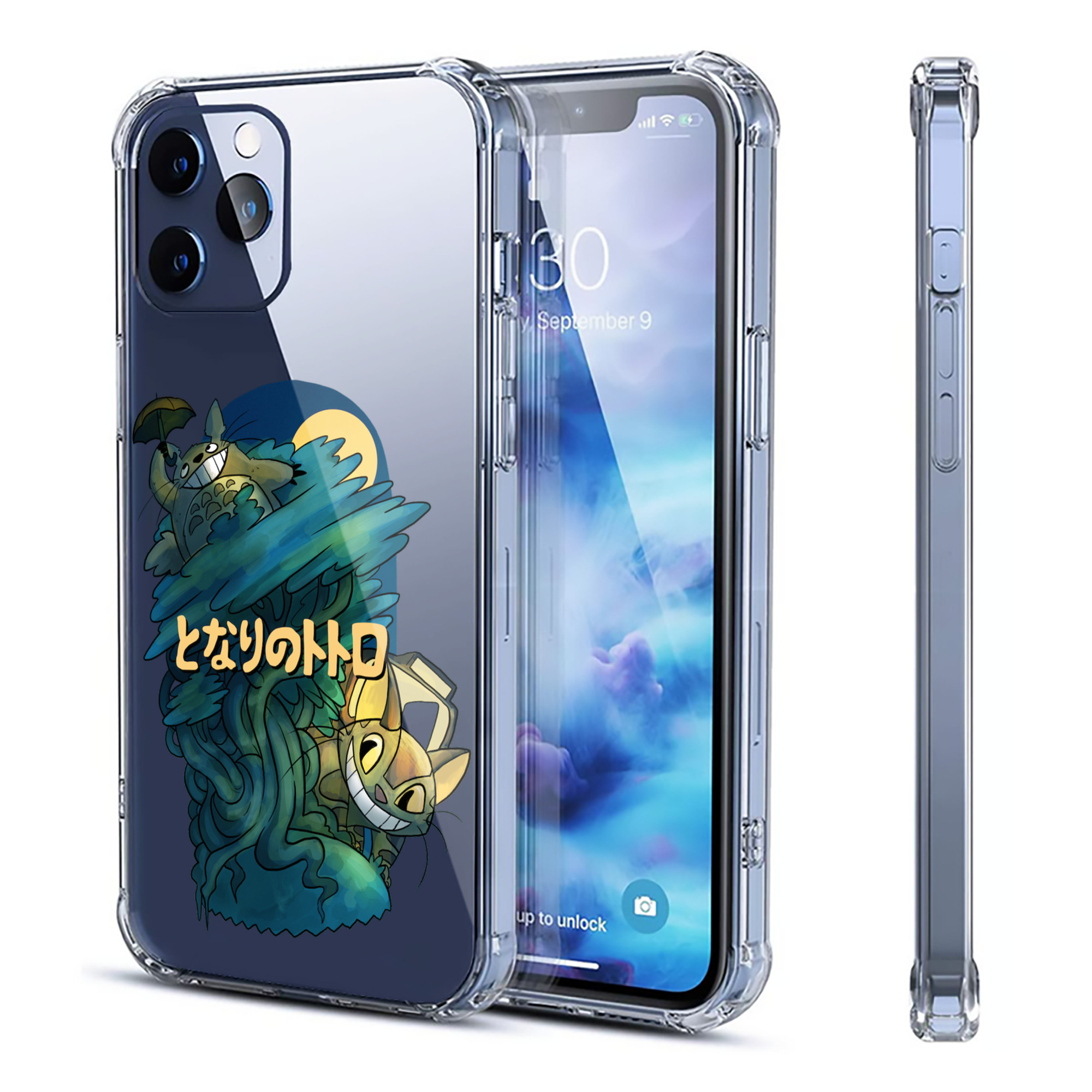 （画像用） となりのトトロ 草壁メイ 草壁サツキ My Neighbor Totoro Satsuki Kusakabe Mei Kusakabe 【iPhone 12シリーズ対応】透明スマホケース（クリアソフトケース）